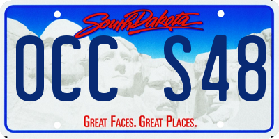 SD license plate 0CCS48