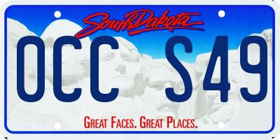 SD license plate 0CCS49
