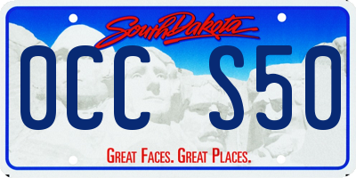 SD license plate 0CCS50