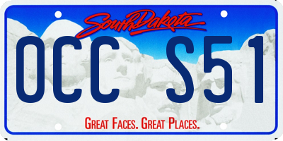 SD license plate 0CCS51