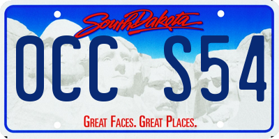 SD license plate 0CCS54