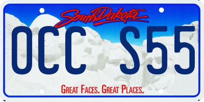 SD license plate 0CCS55