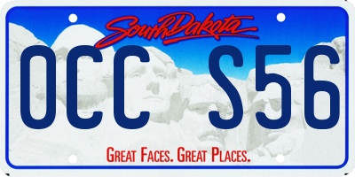 SD license plate 0CCS56