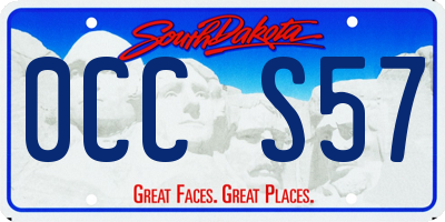 SD license plate 0CCS57
