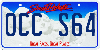 SD license plate 0CCS64