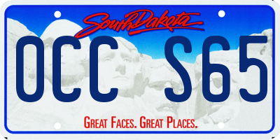 SD license plate 0CCS65