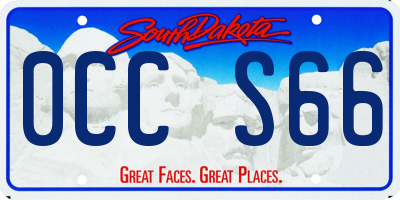 SD license plate 0CCS66