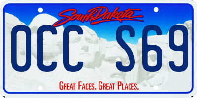 SD license plate 0CCS69