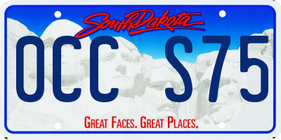 SD license plate 0CCS75