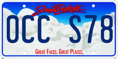 SD license plate 0CCS78