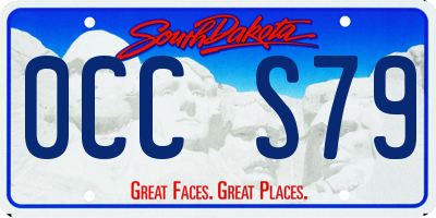 SD license plate 0CCS79