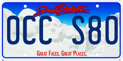 SD license plate 0CCS80