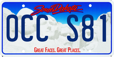 SD license plate 0CCS81