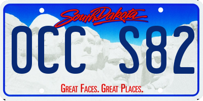 SD license plate 0CCS82