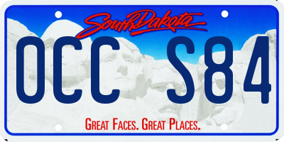 SD license plate 0CCS84