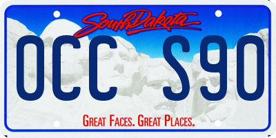 SD license plate 0CCS90