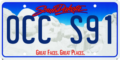 SD license plate 0CCS91