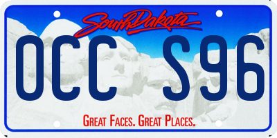 SD license plate 0CCS96