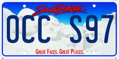 SD license plate 0CCS97