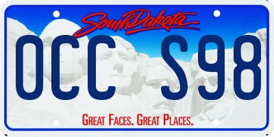 SD license plate 0CCS98