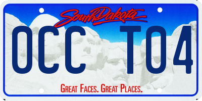 SD license plate 0CCT04