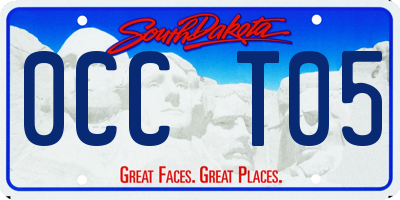 SD license plate 0CCT05