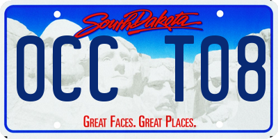 SD license plate 0CCT08