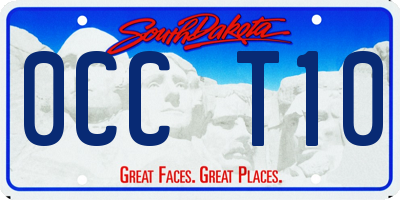 SD license plate 0CCT10