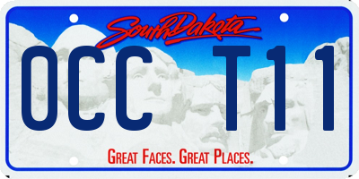 SD license plate 0CCT11