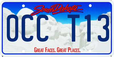 SD license plate 0CCT13
