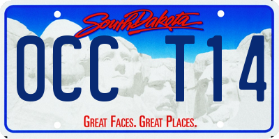 SD license plate 0CCT14