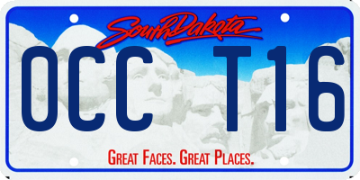 SD license plate 0CCT16