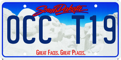 SD license plate 0CCT19