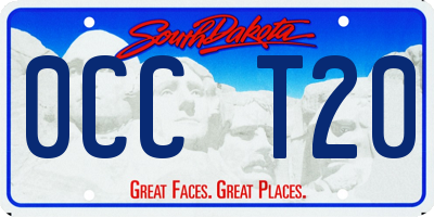SD license plate 0CCT20