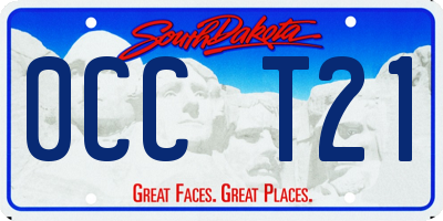 SD license plate 0CCT21