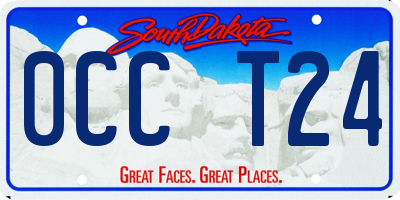 SD license plate 0CCT24