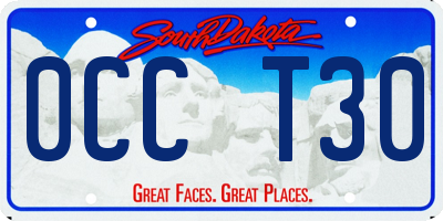 SD license plate 0CCT30