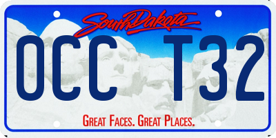 SD license plate 0CCT32
