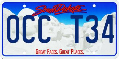 SD license plate 0CCT34