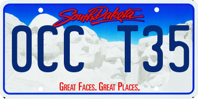 SD license plate 0CCT35