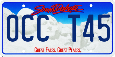 SD license plate 0CCT45