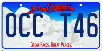 SD license plate 0CCT46