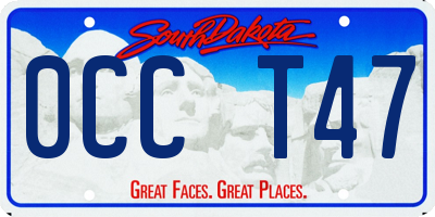 SD license plate 0CCT47