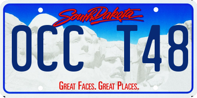 SD license plate 0CCT48