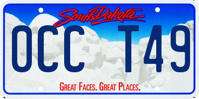 SD license plate 0CCT49
