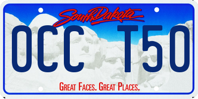 SD license plate 0CCT50