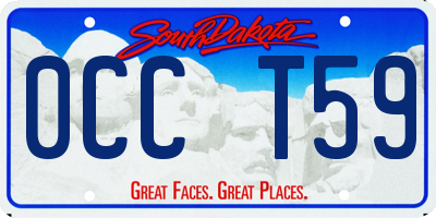 SD license plate 0CCT59