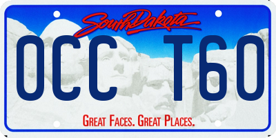 SD license plate 0CCT60
