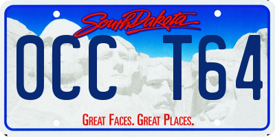 SD license plate 0CCT64