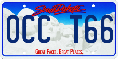 SD license plate 0CCT66